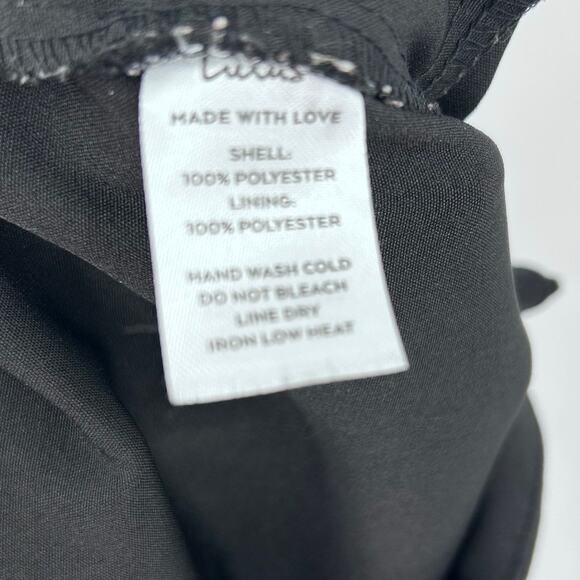 Lulus Chic Position Paperbag Waist Wide Leg Pants Trousers Black Womens Sz XL - Picture 7 of 12